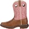 Durango Kids Western Boot, 3 M, Leather, 8 in H, Tan/Pink BT287 - alternate 2